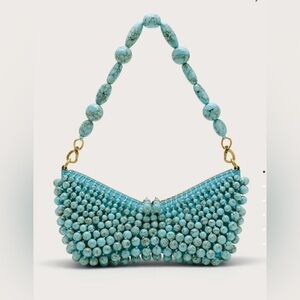 NIB CULT GAIA MERCIER MINI SHOULDER BAG IBIZA TURQUOISE